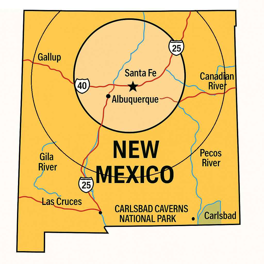 Active InSite New Mexico service area map